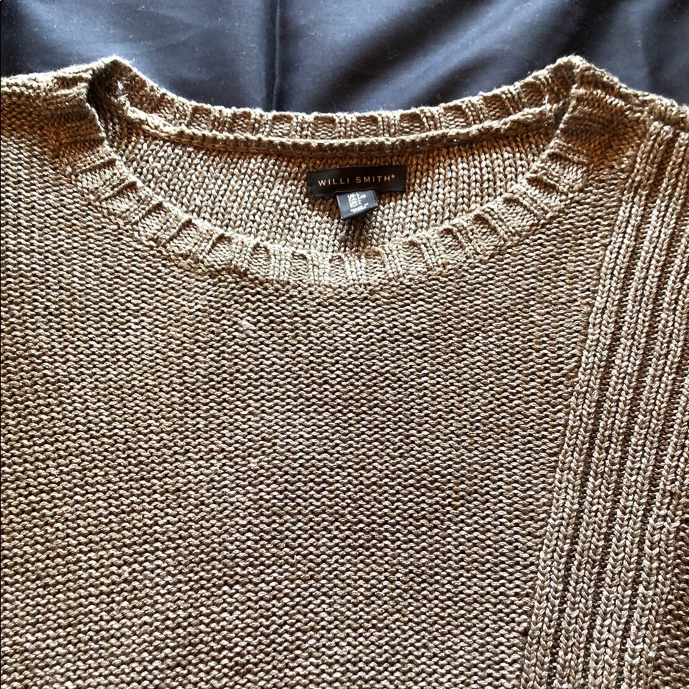Willi Smith Green Metalic  Knit Sweater